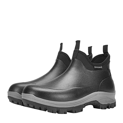 Image of Sludgy 6 inch 4mm Black | Insulated Waterproof Rubber Ankle Waterproof Shoes for Rain and Mud, Fishing, Hunting