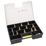 Stanley Werkzeug-Organizer / Aufbewahrungsbox Standard (45.7x32.7x7.9cm, mit 25 Fächern, bündiges Schließen, transparenter Deckel, mit Schiebeverschluss) 1-92-762