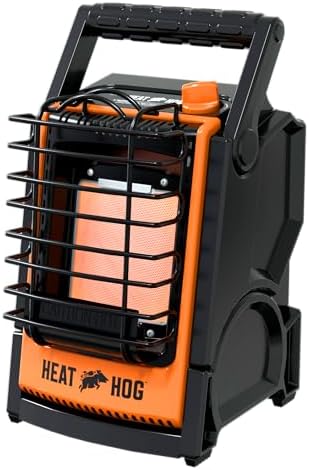 Heat Hog 9,000 BTU Portable Propane Radiant Space Heater, Indoor, Outdoor, Garage, Camping, Outdoor Sports, Boating, RVs, Tiltable Design, Gas Powered
