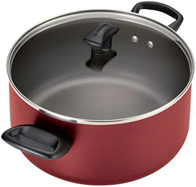 Pemberly Row Dishwasher Safe Nonstick 15 Piece Cookware Set in Red