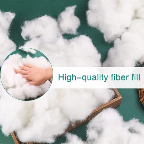 Image of LOKUNN High Resilience Pillow Fill, 500g Polyester Fiber, Stuffing for Pillows, Stuffed Animals, DIY Crafts