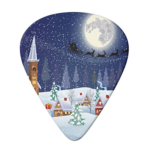 Lot de 6 médiators de Noël pour guitare acoustique, guitare électrique, basse, ukulélé – fins, moyens et épais. - Les Beatles, Paul McCartney, John Lennon, RIngo Starr, George Harrison Lot de 6 médiators de Noël pour guitare acoustique, guitare électrique, basse, ukulélé - fins, moyens et épais. – Image 4
