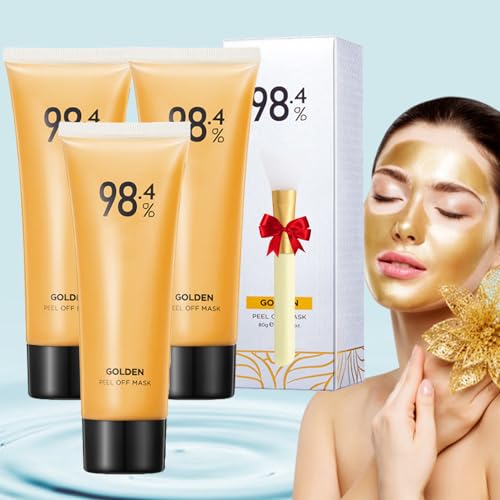 ��������s�[���I�t�t�F�C�X�p�b�N98.4% 1 Peel Mask Gold Foil Peel-Off Mask Gold Foil Tear-Off Face Mask �������� �ь���� �����Ƃ� �n������ �c���o�� �������� (3PCS)