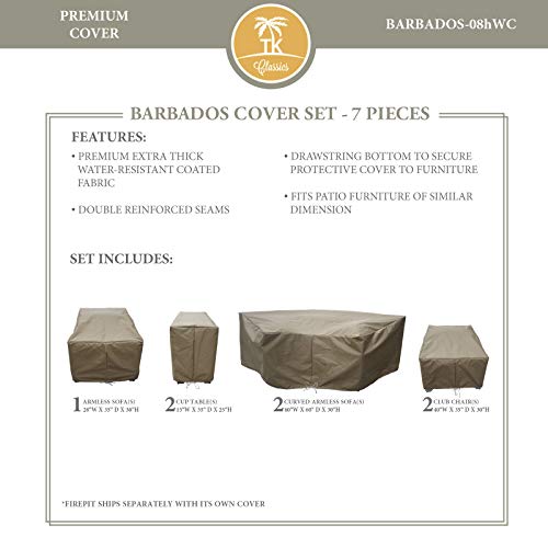 TK Classics BARBADOS-08h Winter Cover Set, Beige