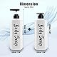 AUMIO Shampoo- und Conditioner-Spender-Set mit 3 bedruckten Duschseifenspendern, Kunststoff-Shampoo-Flaschen, nachfüllbar mit Pumpe, Shampoo-Spülung, Dusch-Spender für Badezimmer, Duschwand, 479 ml