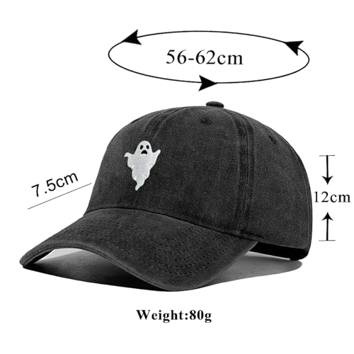 Gorro Baseball de Halloween Ghost bordado ajustable miniatura 5