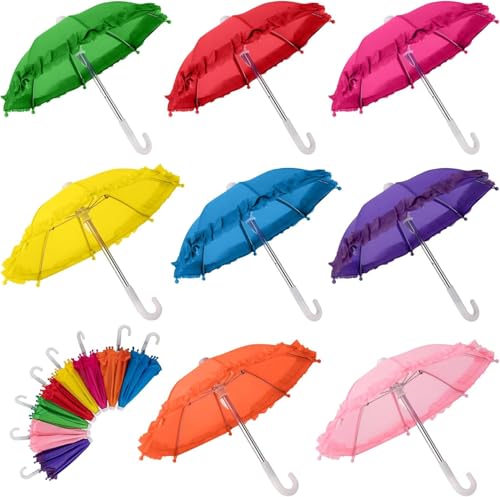 Mini parapluies colorés AUEAR lot de 8 pour décoration et studio photo
