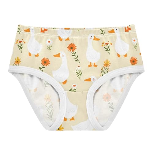 Cute Swan Flowers Floral Yellow Toddler Girls's Underwear 2T 2301890