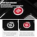 BETTERHUMZ Car Engine Start Button Sticker Compatible with Audi A3 8Y S3 RS3 Sportback 2021-2025 for Alcantara Key Ignition Button Trim Interior Molding Accessories (Suede Red)