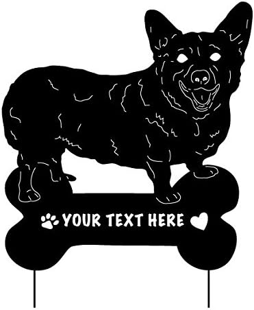 Pembroke Welsh Corgi Garden Stake/Yard Art/Lawn Ornament/Metal/Cut Out/Spike/Shadow/Silhouette/Pet Memorial