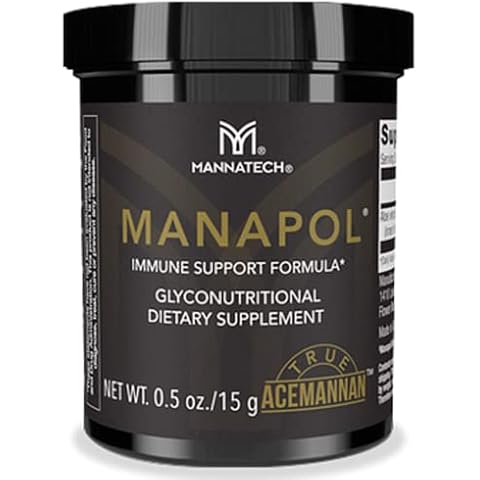 Mannatech Manapol Immune Support Formula for Immunity Support & Immunity Boost. Aloe Vera Powder Prebiotic for Digestive Health. Aloe Vera Drink for Immune Support Supplement 0.5oz/15g Cover