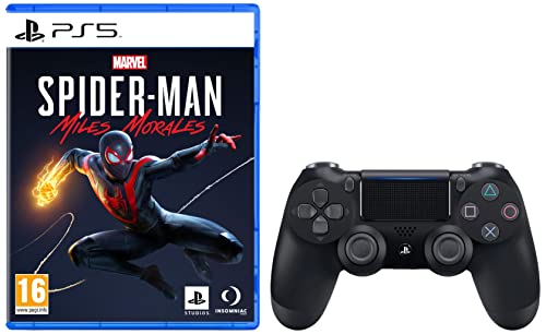 Image of Sony DualSense Wireless Controller Black (PlayStation 5) & Marvel's Spider-Man: Miles Morales (PS5)