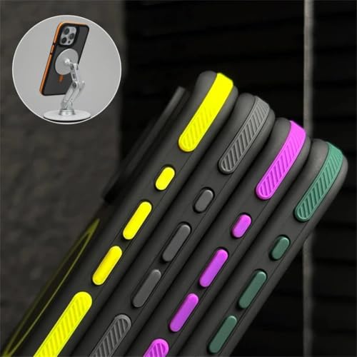 Coque iPhone 16 Pro Max antichoc résistant aux chutes, étui magnétique gris