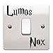 Harry Potter "Lumos NOX" (Clair/Foncé) Autocollant pour interrupteur mural en vinyle