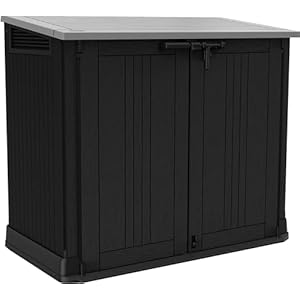 Keter 249319 Store it Out Nova Outdoor Tuinopbergschuur, 32 x 71,5 x 113,5 cm, donkergrijs met lichtgrijs deksel