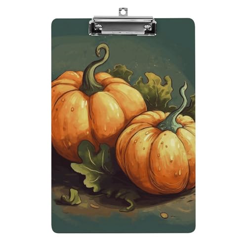 Porte-bloc acrylique deux petites citrouilles rigide pour éviter les feuilles volantes A4