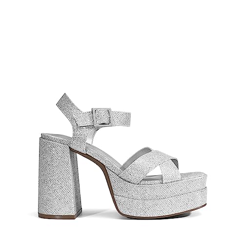 DREAM PAIRS Women's Platform Chunky Heels Square Open Toe Ankle Strap High Heeled Sandals Y2K Shoes for Party Brunch2