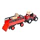 Dickie Toys ABC Massey Ferguson Traktor für Kinder ab 1 Jahr (30 cm) - Bauernhof-Trecker mit Tier-Anhänger & Pferd, Spielzeug zur Förderung der Motorik mit beweglichen Teilen, Licht und Sound