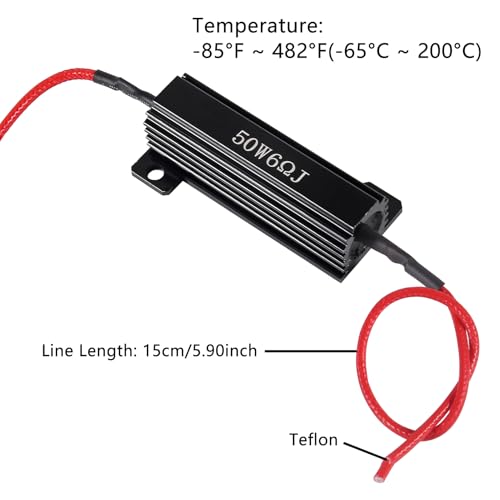 Resistencias LED 50W 6Ohm para señal de giro, 4 piezas miniatura 3