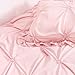Wowelife Twin Comforter Set for Girls, Boho Pintuck Bedding Comforter Sets, 4 Pieces Ruffles Jacquard Embroidery Twin Bedding Sets with Comforter, Fitted Sheet, Flat Sheet and Pillowcase, Pink