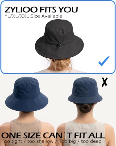 Image of Zylioo XXL Cooling Sun Hat for Big Heads, Wide Brim Summer Hat | Roomy Outdoor Fit-Extra crown space and a flexible rim give fuller head shapes easy coverage during long warm days.