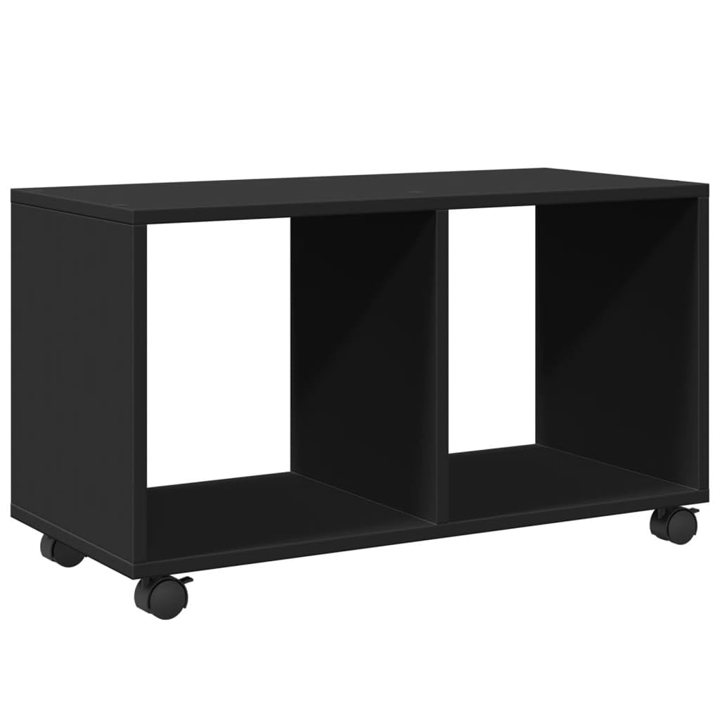 Genérico Mobiletto con Ruote Nero 72x33x42,5 cm in Truciolato,Nero,10.1kg,853138