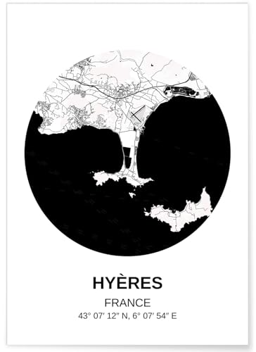 Affiche Carte Hyères