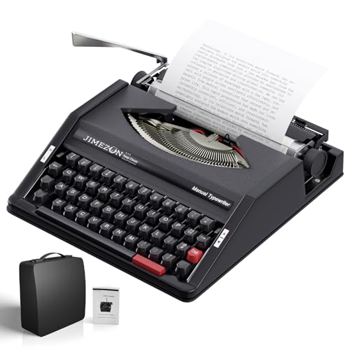 JIMEZON Vintage Typewriter - Portable Manual Typewriter, The Retro Typewriter for Creative Writing,...