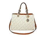 Michael Kors Cynthia Vanilla PVC Medium Satchel