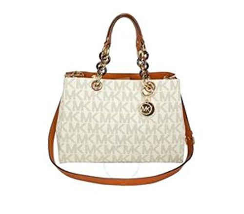 Michael Kors Cynthia Medium Satchel (Vanilla)