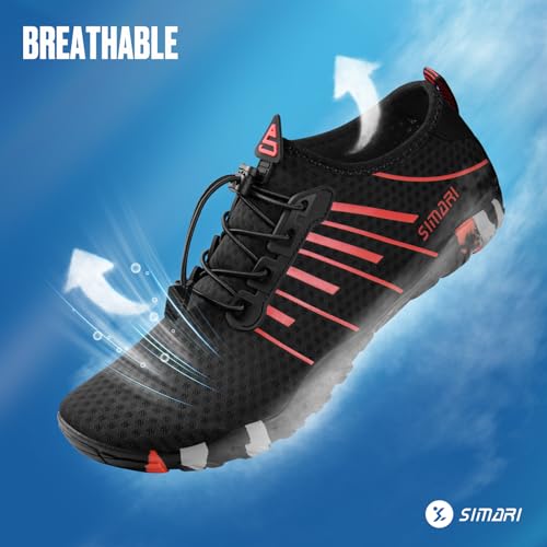 Image of SIMARI Mens Womens Water Shoes Sports Quick Dry Barefoot Diving Swim Surf Aqua Walking Beach Yoga