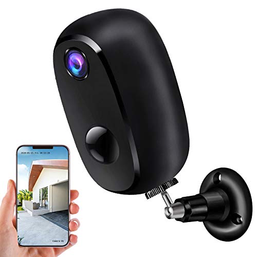 Security Camera Outdoor Wireless, Rechargeable Battery-Powered Home Security Camera, Surveillance WiFi 1080P Camera, with 10000mAh Battery PIR Motion Detection, 2-Way Audio, Night Vision//Waterproof