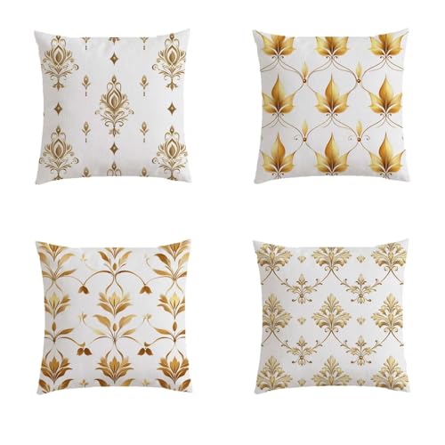 Housse coussin 80x80cm imperméable moutarde pour salon de jardin