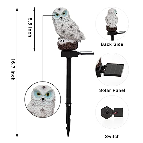 Nbljf Owl Outdoor Solar Lights Garden Decorative Resin Animal Sculpture For Lawn-Yard-Patio-Pathway Multi-Purpose Figurine Lights & Garden Decor #TOP4