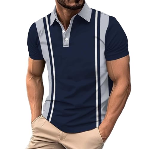 Polo de golf homme manches courtes t-shirt respirant d'été
