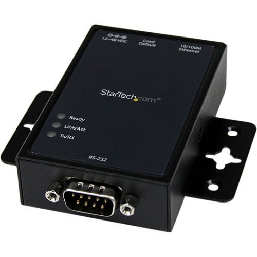 Startech,.Com 1 Port Rs232 Serial To Ip Ethernet Converter / Device Server Aluminum Device Server 10Mb Lan, 100Mb Lan, Rs-232 Ac 100/230 V Rail Mountable 