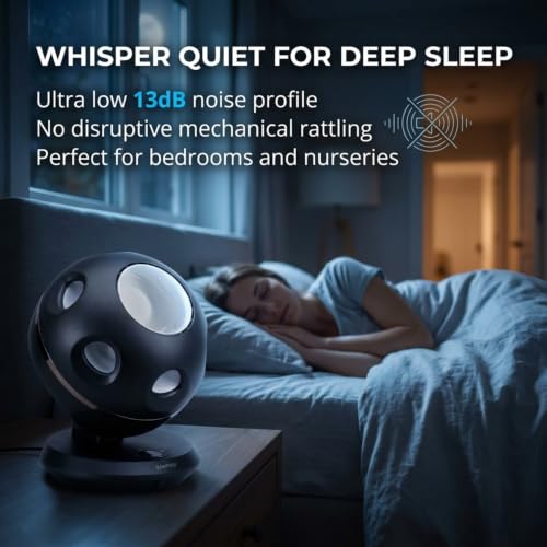 Image of EdenPURE 360 Air Fan GEN55 - Bladeless Air Circulator, Whole Room Cooling, Whisper Quiet 13dB, 33 Ft Airflow, Compact Oscillating Table Fan with Remote, 4 Speeds, Energy Efficient