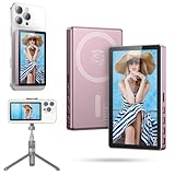 Tela de monitor de selfie Vlog, monitor de câmera traseira 4k 10 m Bluetooth remoto, tela magnética de 60fps perfeita para vlogs de viagens e TikTok de transmissão ao vivo, compatível com iPhone e