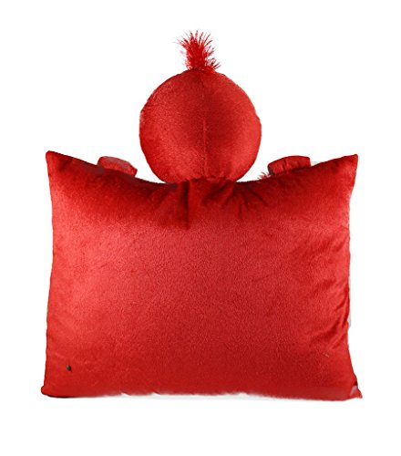 Image of Tickles Cartoon Character Cushion Stuffed Soft Plush Toy for Kids Boys & Girls (Color: Red Size: 35 cm)