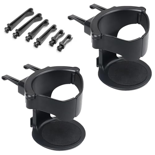 Car Cup Holder 2-Pack – Adjustable Air Vent Drink Holders for Cups & Bottles, Space-Saving Car Beverage Organizers
