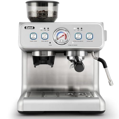 Gevi Dual Boiler Espresso Machine with Built-in Grinder, 58mm Commercial