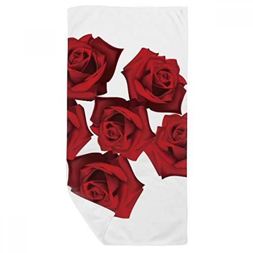 Serviette de bain rose rouge douce contre les irritations de la peau