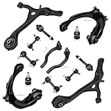 14pc Front Suspension kit for Honda Accord for Acura TSX 2003 2004 2005 2006 2007 Upper & Lower Control Arms kit w/Ball Joints + Tie Rods + Sway Bar Links