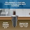 INSINKERATOR Garbage Disposal Air Switch Kit, Dual Outlet Sink Top Switch Button for All INSINKERATOR Food Waste Disposer Models, Chrome/White STS-OO