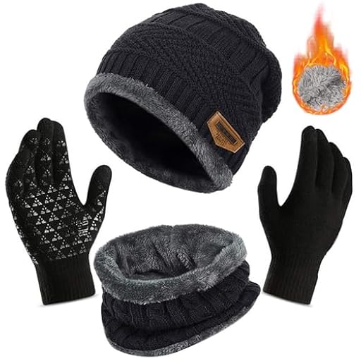 TYXHXTF Gorro Bufanda Guantes Set, Punto Sombreros, 3 Dedos Guantes Táctiles Antideslizante de Pantalla, para Esquí Deportes al Aire para Mujeres y Hombres | Ya disponible en tu tienda friki favorita! En mundofriki.es! TYXHXTF Gorro Bufanda Guantes Set, Punto Sombreros, 3 Dedos Guantes Táctiles Antideslizante de Pantalla, para Esquí Deportes al Aire para Mujeres y Hombres | Ya disponible en tu tienda friki favorita! En mundofriki.es!