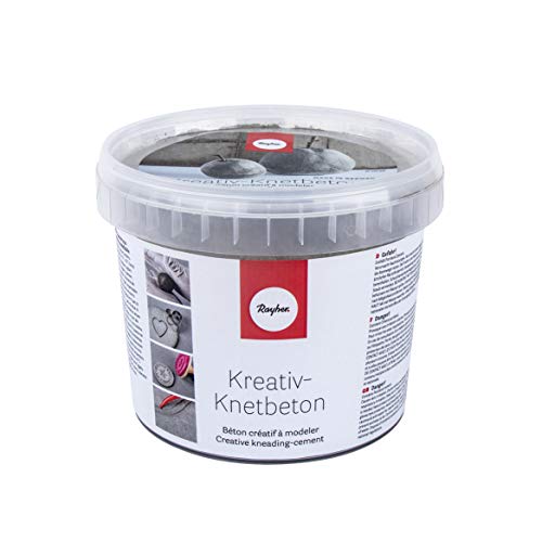 Rayher Kreativ-Knetbeton, Eimer 1,5 kg, für kreative Ideen zum Formen,...