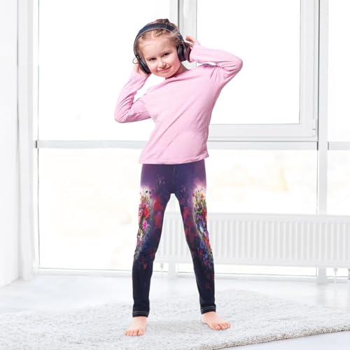 Toddler Girls Leggings Printed Yoga Pants Leggings Love Heart Butterfly for Kids4