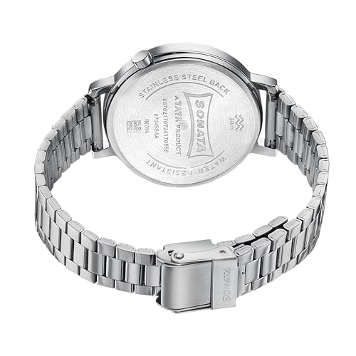 Image of Sonata Elegent Essentials Quartz Analog Silver Dial Stainless Steel Strap Watch for Women