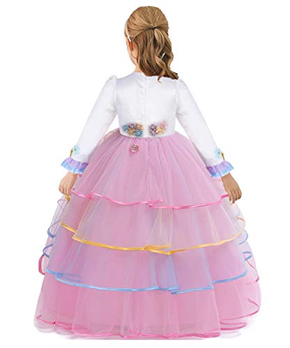 Disfraz de unicornio para niña vestido largo con diadema miniatura 3