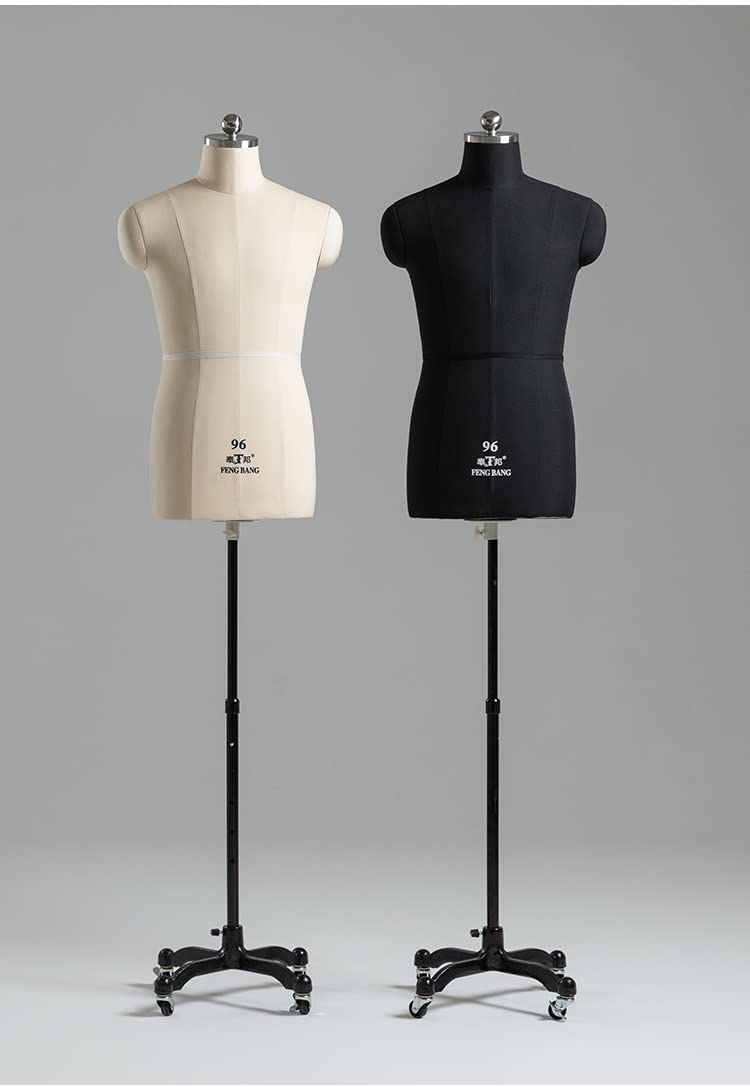 Maniquí masculino para coser ropa, tallas grandes, tallas grandes, totalmente sujetables, modelo de sastre con ruedas, tamaño completo para adultos